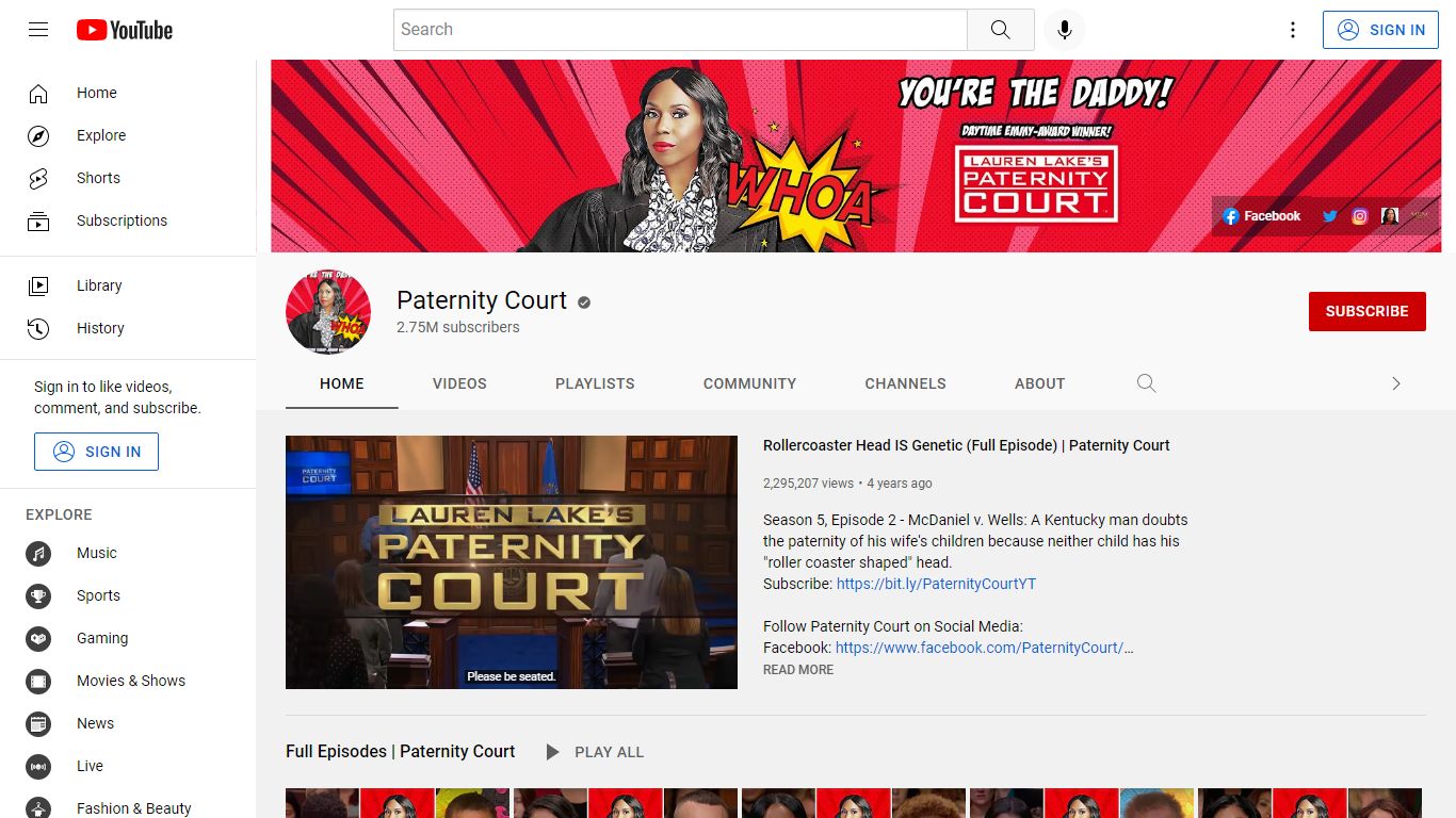 Paternity Court - YouTube