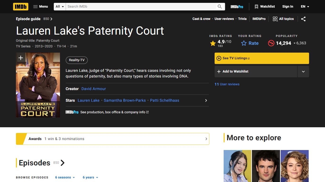 Lauren Lake's Paternity Court (TV Series 2013–2020) - IMDb